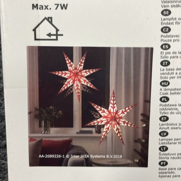 Ikea STRALA Star pendant lamp shades Jennifer Idrizi 28 " 304.089.36 - NEW Red - Picture 4 of 8